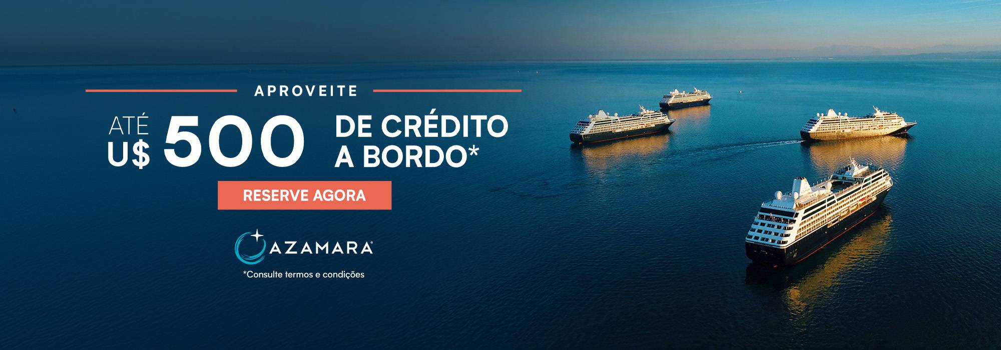 US$ 3.000 DE DESCONTO + ATÉ R$ 1000 DE CRÉDITO A BORDO